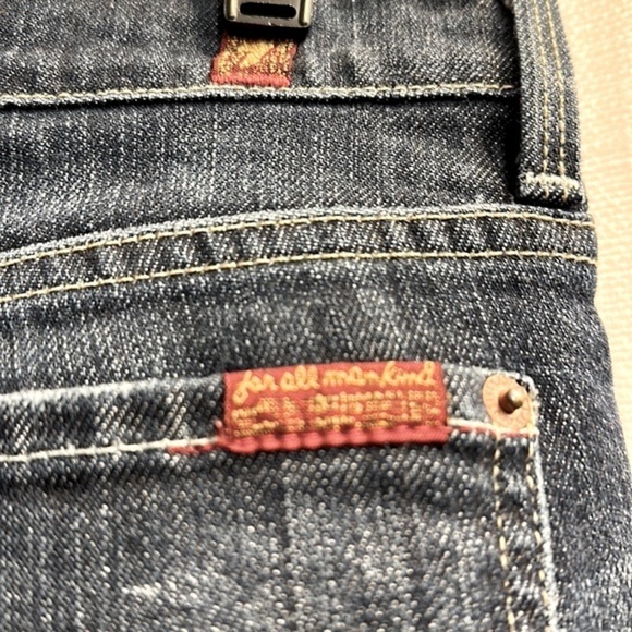 Womens 7 For all Mankind Straight Leg Denim Blue Jeans Size 30 - Picture 7 of 9